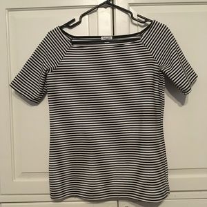 Striped square neck top